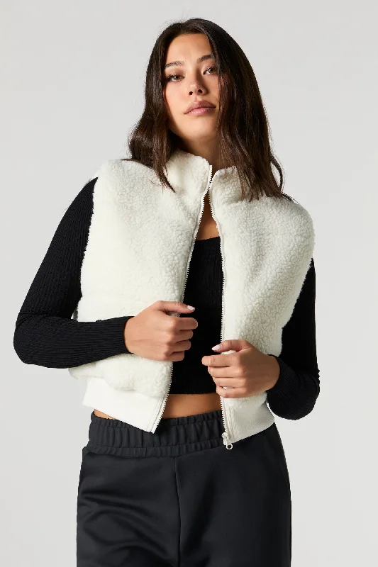 Sherpa Cropped Vest