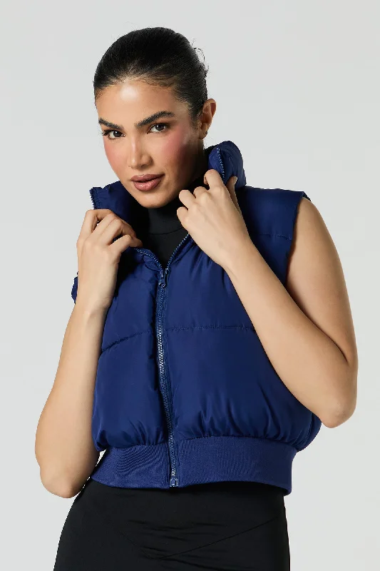 Cropped Puffer Vest