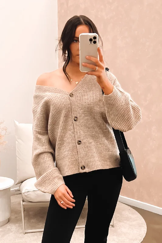 Belle Knit Cardi Oatmeal