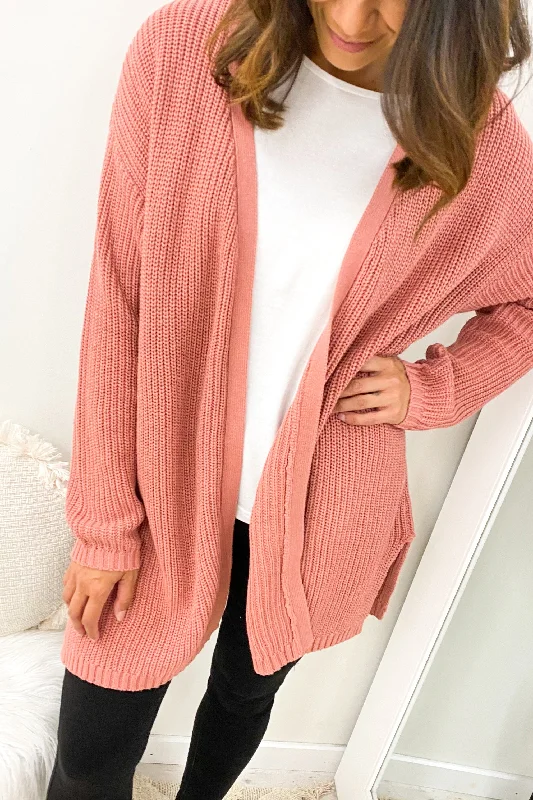 Everyday Knit Cardi Plum