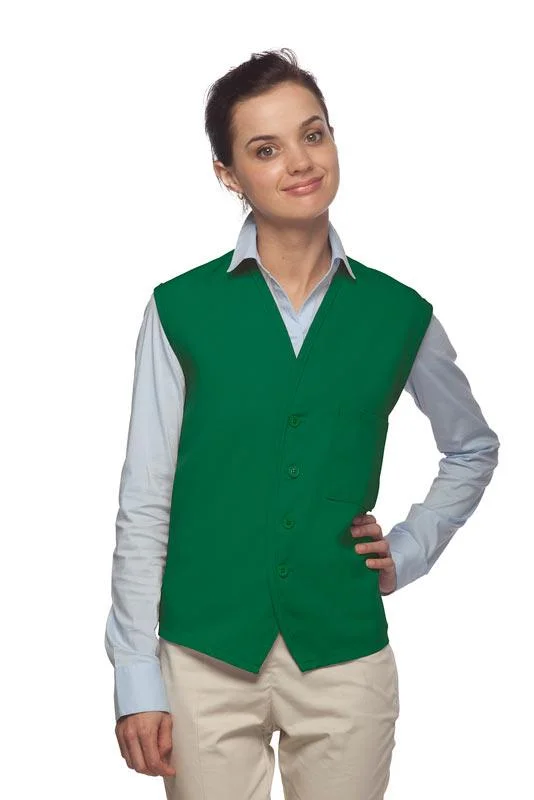 Kelly 4-Button Unisex Vest with 1 Pocket