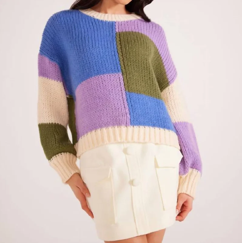 Lawrence Knit Sweater In Multi Colorblock