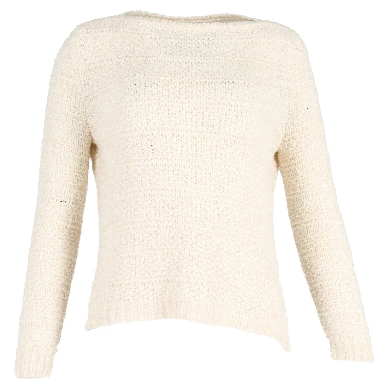 Loro Piana Arequipa Knit Sweater in Cream Silk