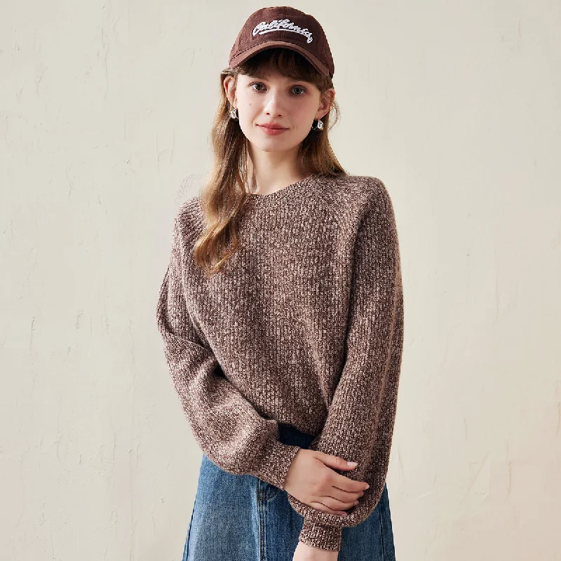 100% Wool Cozy Knitted Pullover Sweater