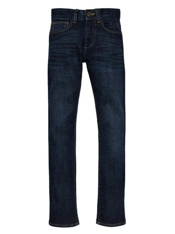 Boy's Brady Slim Ferret Denim Jeans In Dark Indigo