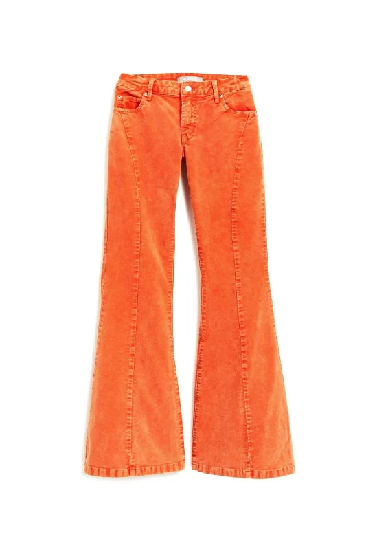 Girl's High Rise Pants In Orange