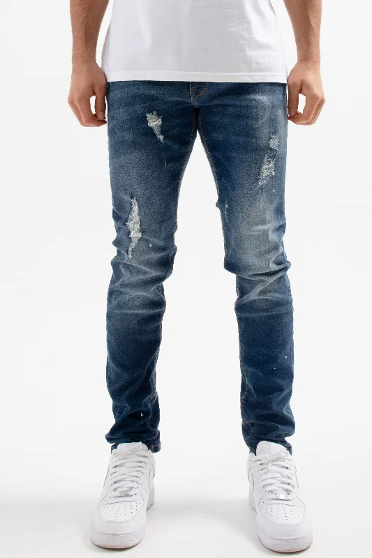 High Barnet Tapered Jeans - Mid Blue