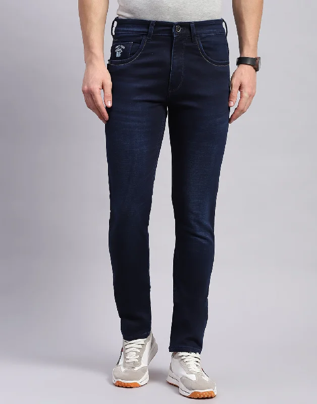 Men Blue Light Wash Skinny Fit Denim