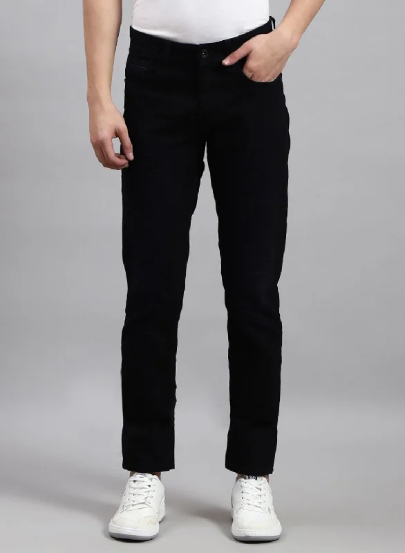 Men Black NArrow Fit Denim