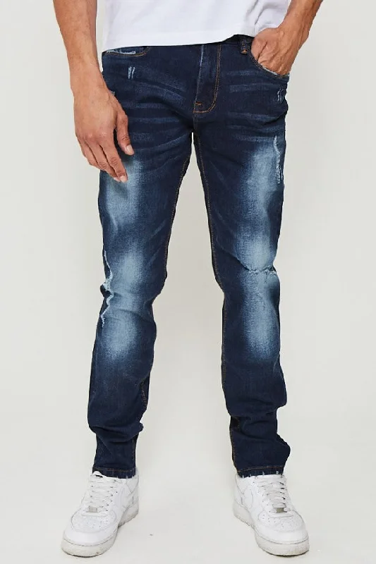 Royal Oak Tapered Jeans - Dark Blue