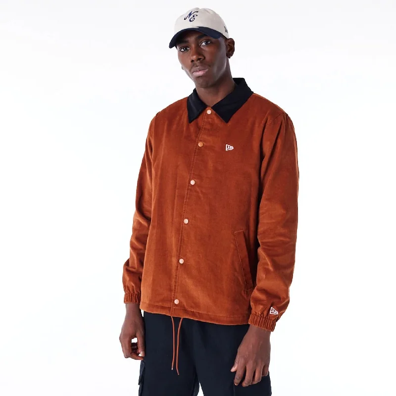 New Era Brown Cord Coach Jacket