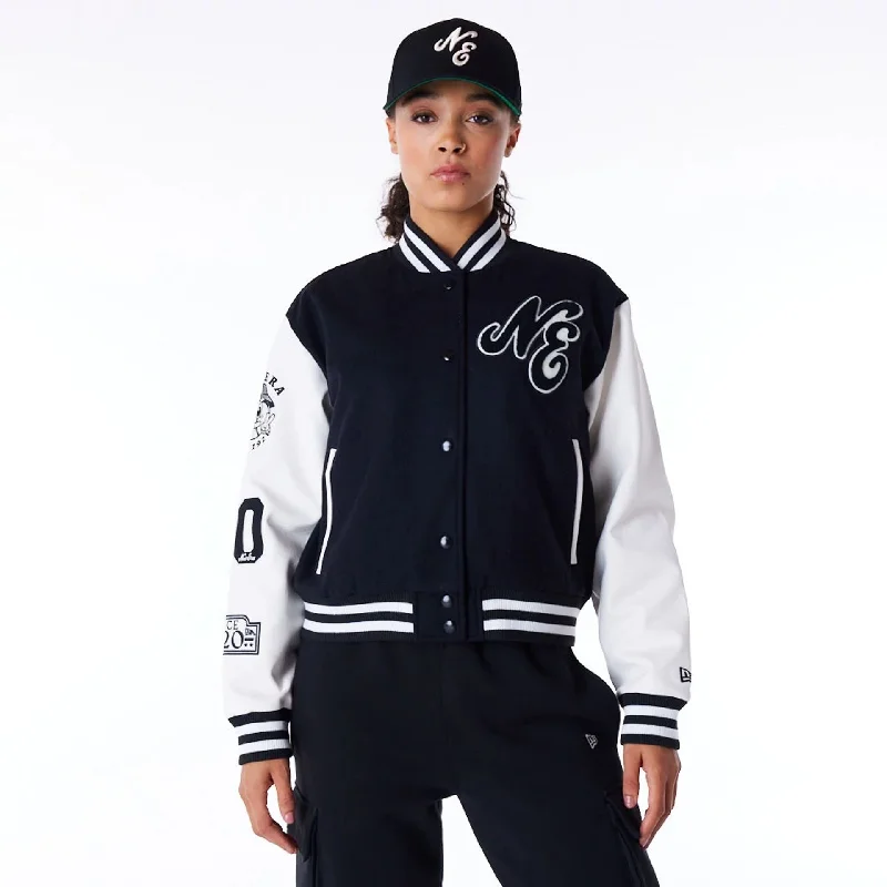 New Era Womens Black Varsity Jacket