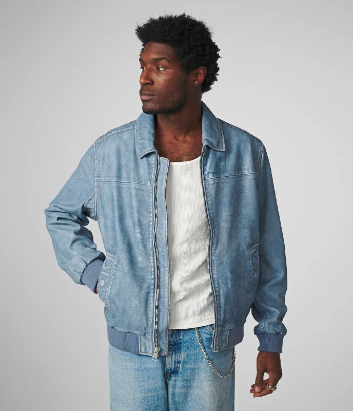 Nash Denim Leather Bomber