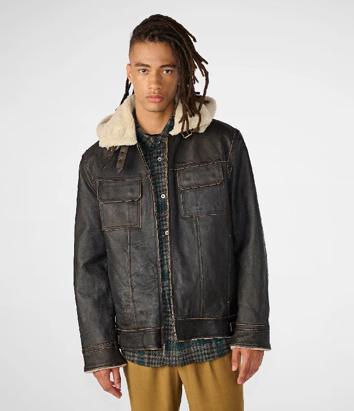 Emmett Classic Leather Bomber